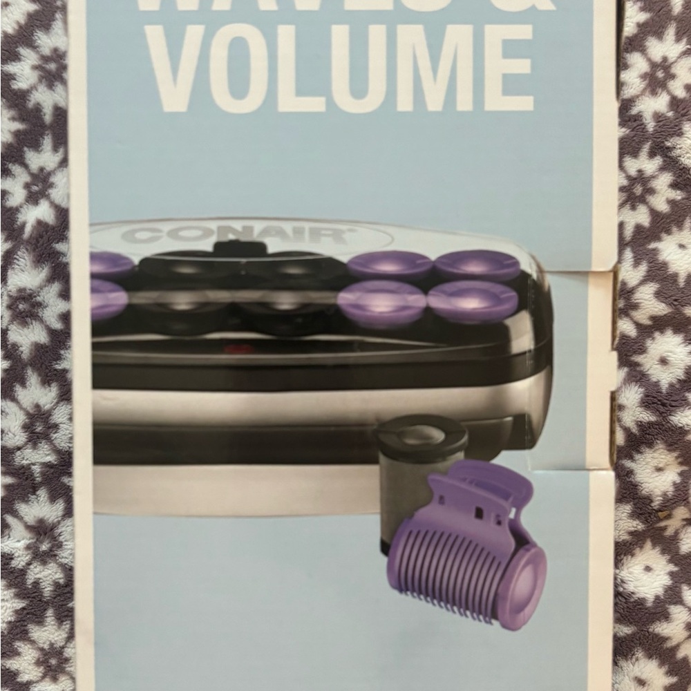 Conair Hair Rollers with Clips - Purple and Black